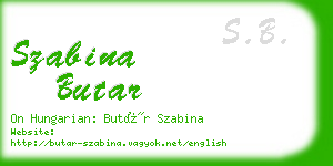 szabina butar business card